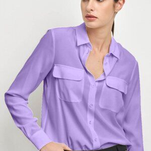 Equipment Signature Slim Fit Button-Up Shirt (size M)